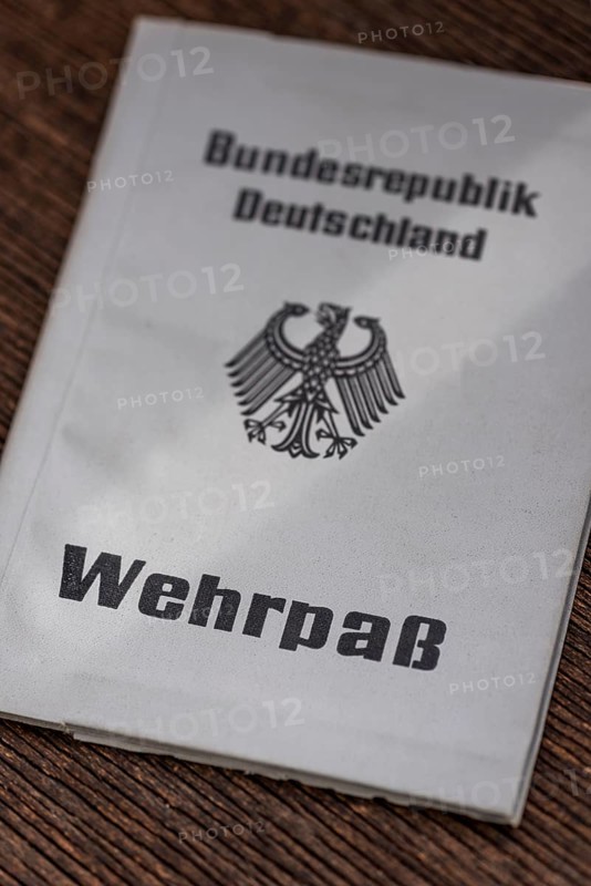 Official military passport, ID card for military service soldiers, military passport of the Federal Republic of Germany from 1976, period of the Cold War, Germany