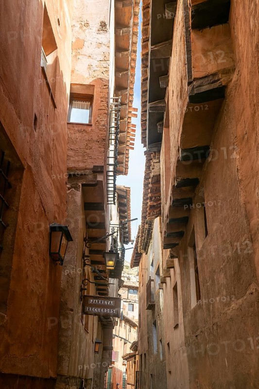 Historic buildings in medieval village of Albarracín, Teruel province, Aragon, Spain