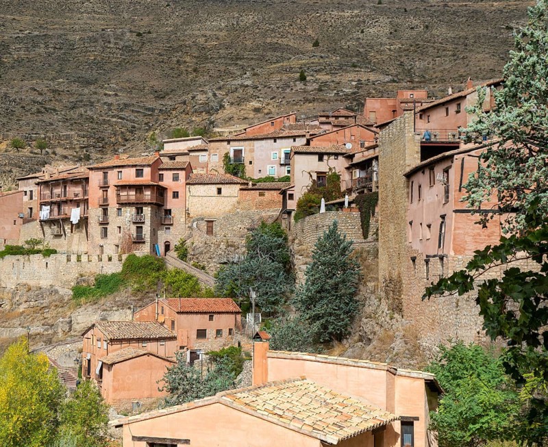 Historic buildings in medieval village of Albarracín, Teruel province, Aragon, Spain