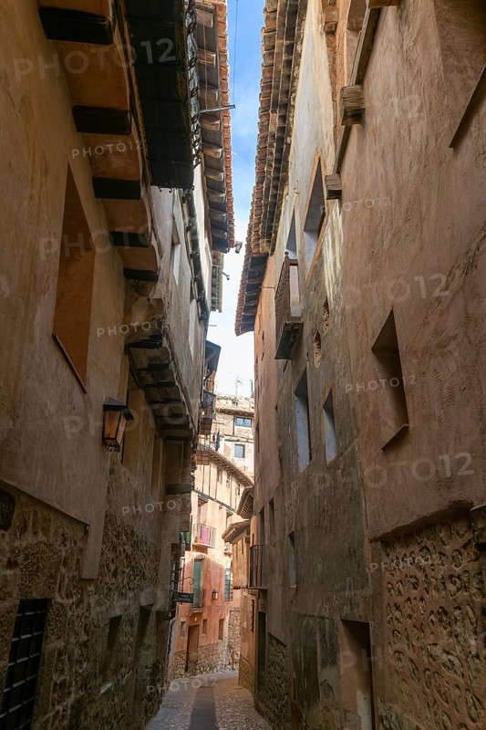Historic buildings in medieval village of Albarracín, Teruel province, Aragon, Spain