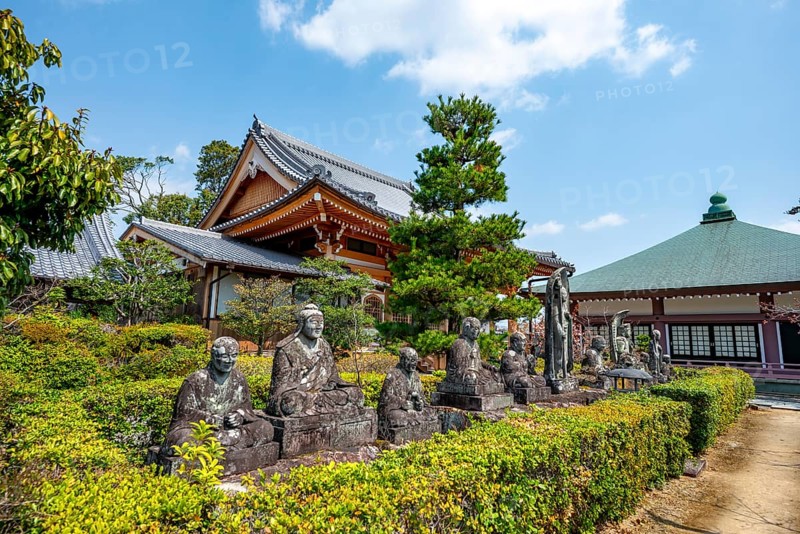 Stone Buddha Statues, Ninna-ji Renge-ji Temple, Buddhist Temple, Kyoto, Japan
