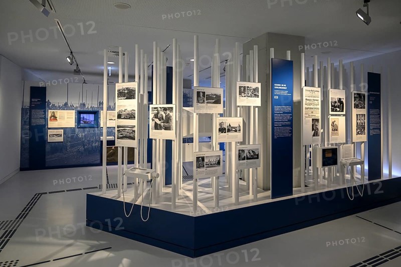 Exhibition Destiny Herrenmensch in the former NS Ordensburg Vogelsang, interior view, Eifel National Park, Schleiden-Gemünd, North Rhine-Westphalia, Germany