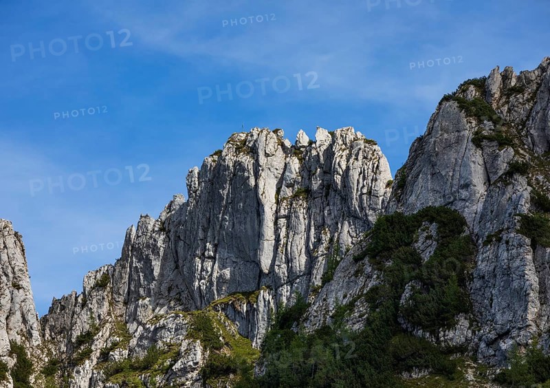Rock formation on Scharfen, Postalm, Osterhorn Group, Salzkammergut, Province of Salzburg, Austria