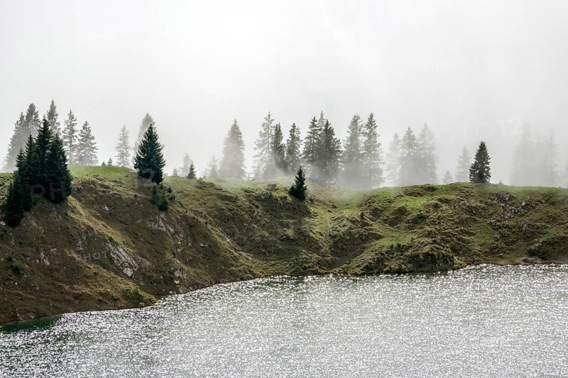 Seealpsee, Allgäu Alps, Nebelhorn, Oberstdorf, Oberallgäu, Allgäu, Bavaria, Germany