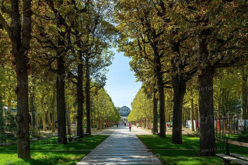 Vichy, listed as World Heritage by UNESCO. The Source Park. Allier. Auvergne Rhone Alpes. France