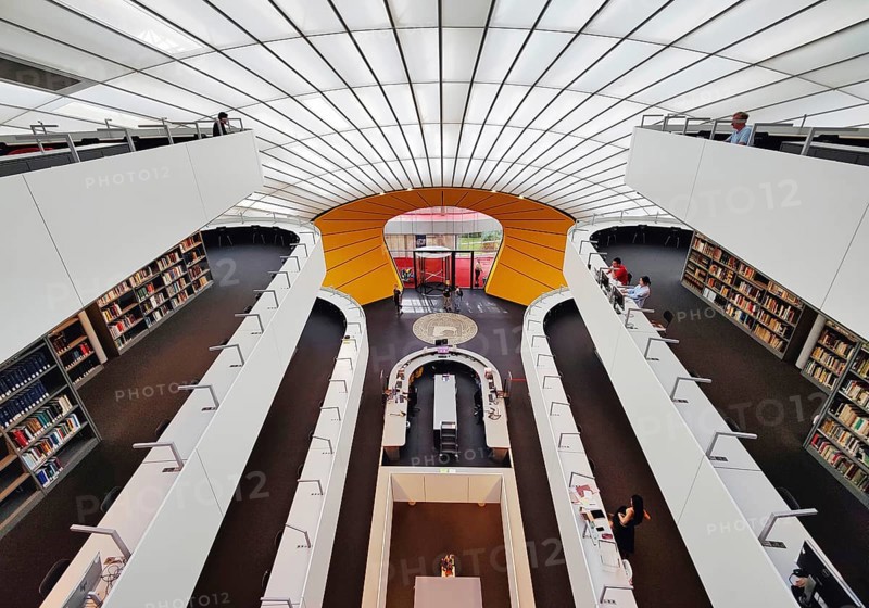 Philologische Bibliothek der Freien Universität Berlin, auch Berlin Brain genannt weil das Gebäude wie ein menschlicher Schädel geformt ist, Deutschland