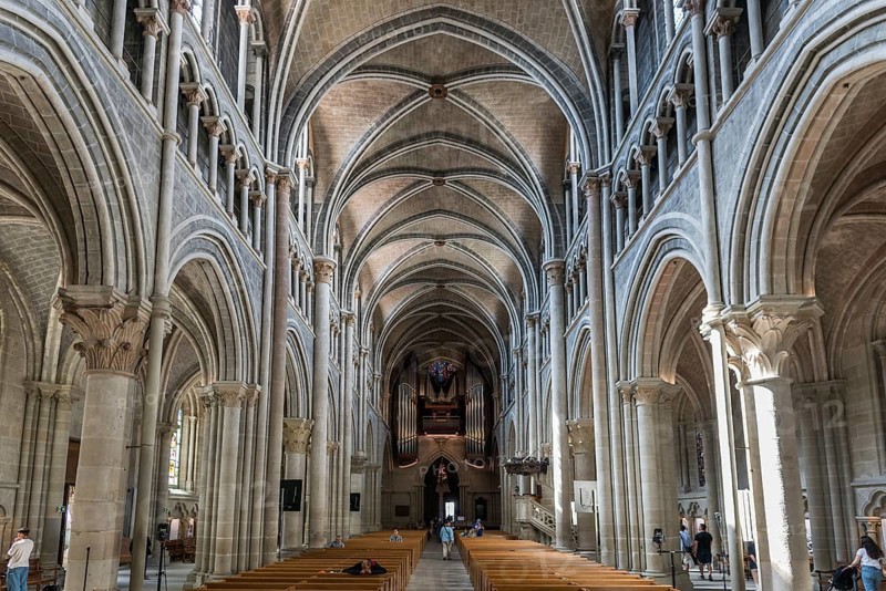 Interior view, Notre-Dame Cathedral, Lausanne, Switzerland