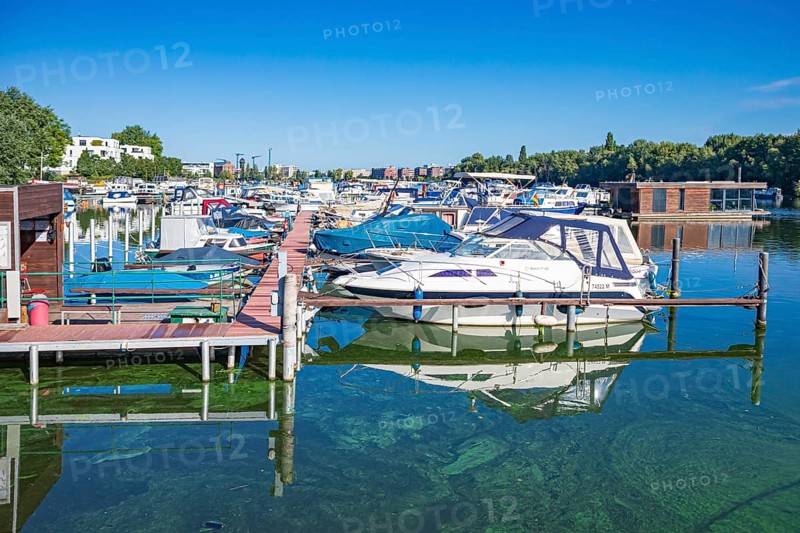 Lake Rummelsburg on the Stralau peninsula in Berlin, Germany