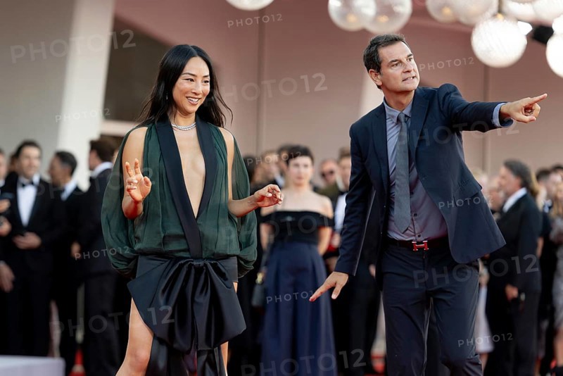 Venice, Italy - 2 September 2025: Greta Lee during the red carpet of - A house of Dynamite - during the 82nd Venice International Film Festival