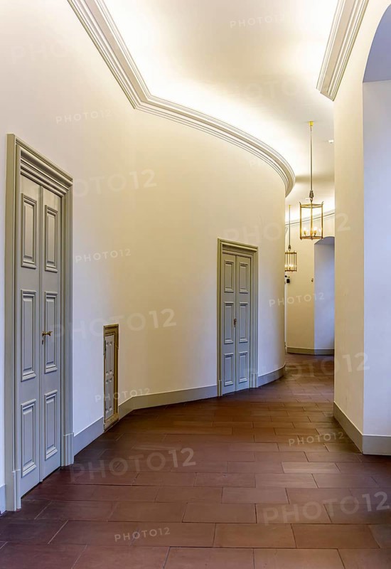 Interior design and exhibition rooms in the Würzburg Residence, imposing 18th century palace with frescoes, paintings and valuable works of art, Würzburg, Bavaria, Germany