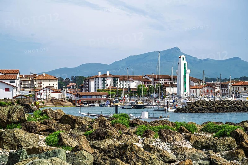 Marina in Saint-Jean-de-Luz, Nouvelle-Aquitaine, Pyrenees-Atlantiques, France