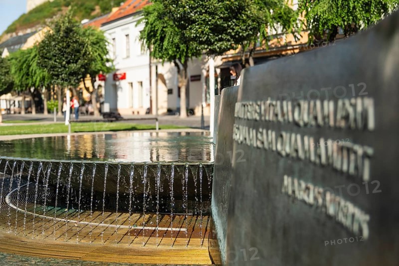 Mark Aurel fountain and fountain on Peace Square, Capital of Culture 2026, Trencín, Slovakia