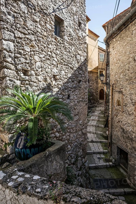 Picturesque medieval mountain village, Peillon, near Monaco, Cote d'Azur, Alpes-Maritimes, Provence-Alpes-Cote-d'Azur, South of France, France