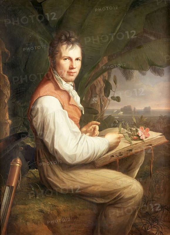 Friedrich Wilhelm Heinrich Alexander von Humboldt (born 14 September 1769 in Berlin, died 6 May 1859 in the same city), German explorer with a field of activity extending far beyond Europe, Historical, digitally restored reproduction from a 19th century original, Record date not stated