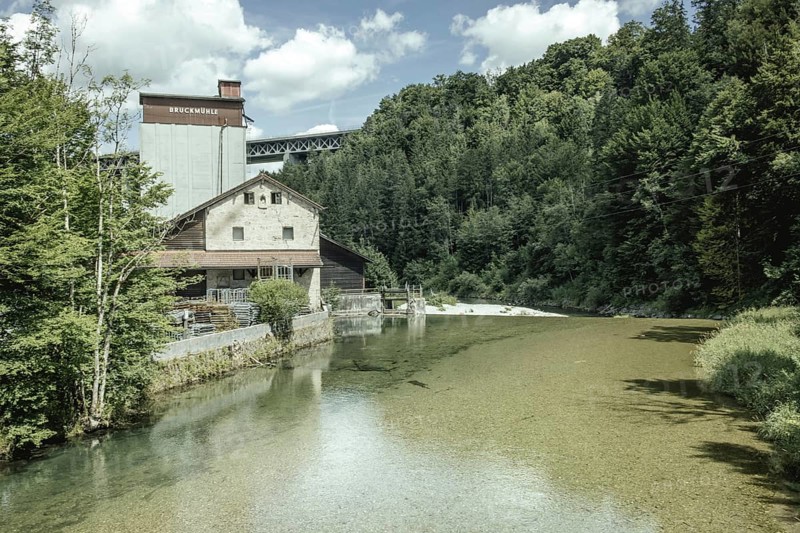 Mangfall near Bruckmühl, district of Miesbach, Upper Bavaria, Bavaria, Germany