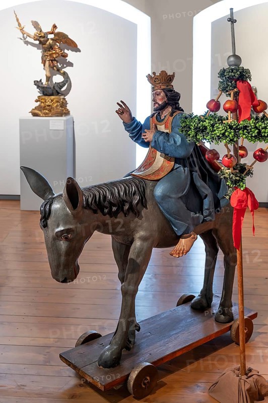 Baroque palm donkey, around 1700, Museum im Kornhaus, Hauptstr. 40, Bad forest lake, Baden-Württemberg, Germany
