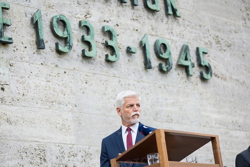 Petr Pavel (President of the Czech Republic) speaks during a visit to the Plötzensee Memorial in Berlin on 9 July 2025. The visit was a personal wish of Mr Pavel, as of the more than 2, 800 people killed, 677 were Czechs, the second largest population group after Germans