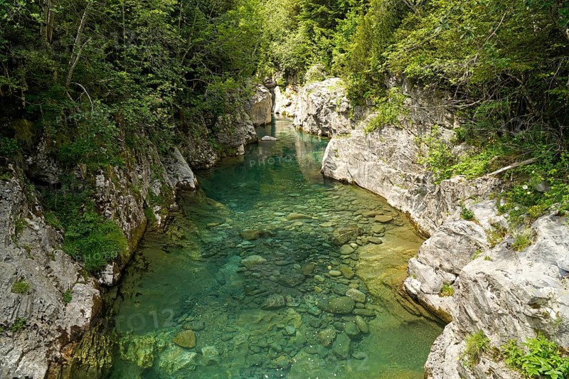 The River Ara in the Bujaruelo Valley or Valle de Bujaruelo near Torla-Ordesa, Spain