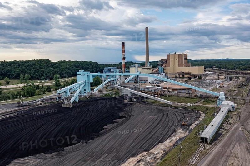 West Olive, Michigan - The J.H. Campbell coal-fired power plant. Consumers Energy had planned to retire the plant on May 31, 2025, but President Trump ordered it to keep operating. The President cited an energy emergency, which Michigan officials deny