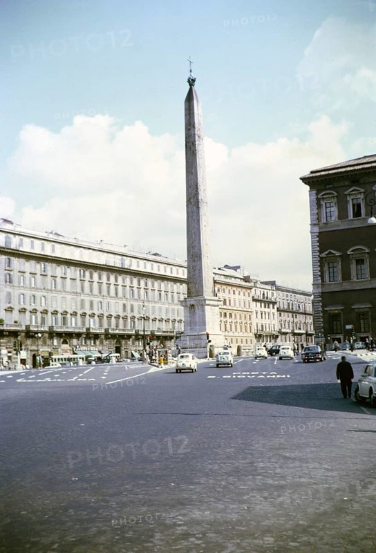 Egyptian Lateran obelisk monument in Piazza San Giovanni in Laterano, Rome, Italy, Europe 1967