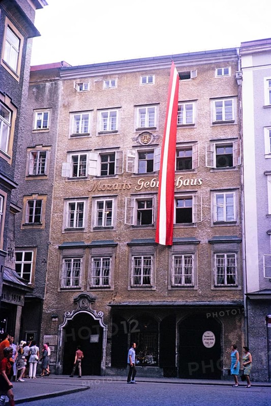 Mozart's birthplace building, Mozarts Geburtshaus, Salzburg, Austria, Europe 1970