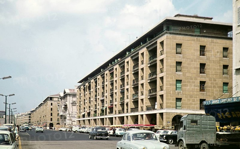 Historic buildings Quai de la Juliette, Marseille, France, Europe, 1960s