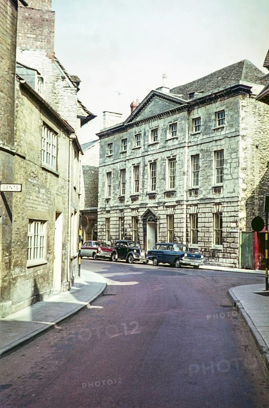 Builidng now the Corinium Museum, Silver Street view to Park Street, Cirencester, Gloucestershire, England, UK 1960s