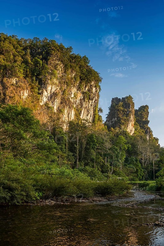 Jungle and rainforest with steep mountains, Khao Sok National Park, Phang Nga, Surat Thani, Thailand