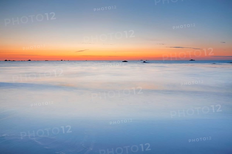 Dusk at the Plage de Penfoul near Landunvez in Brittany, France