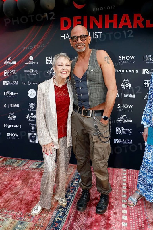 Barbara Schöne and Pierre Sanoussi-Bliss at the VIP opening of the new Deinhard Salon Am Mühlanger 3, Berlin, 28 June 2025