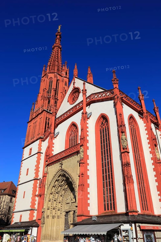 St Mary's Chapel on the Würzburg market square, Würzburg, Lower Franconia, Bavaria, Germany