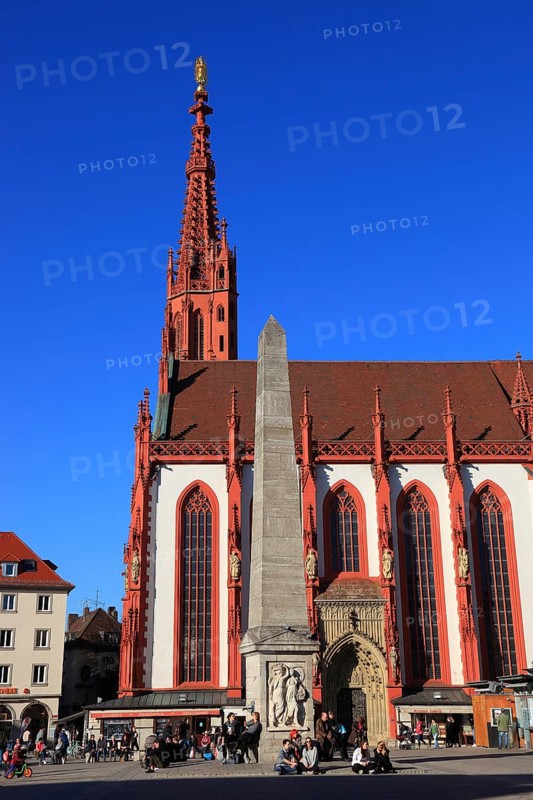 St Mary's Chapel on the Würzburg market square, Würzburg, Lower Franconia, Bavaria, Germany