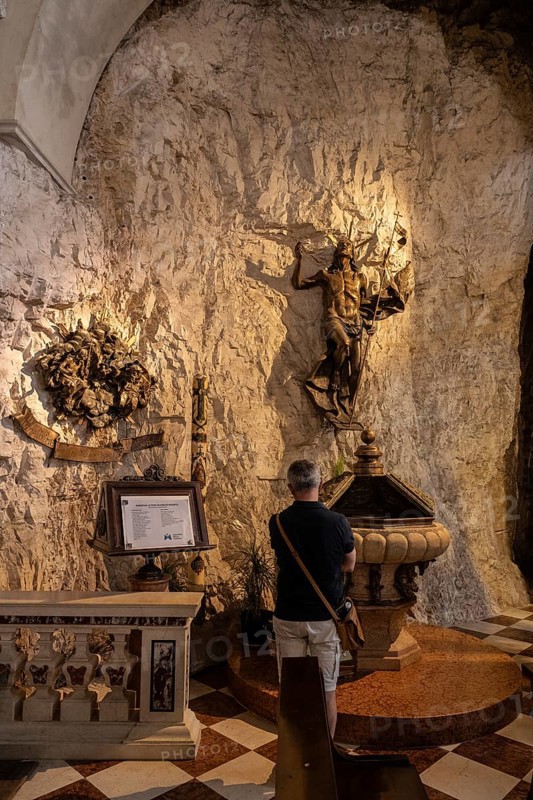 Pilgrimage church Madonna della Corona, Ferrara di Monte Baldo, Italy