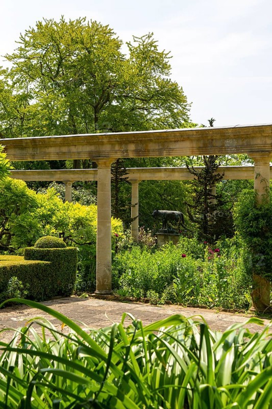 Italianate gardens designed by Harold Ainsworth Peto, Iford Manor, Wiltshire, England, UK