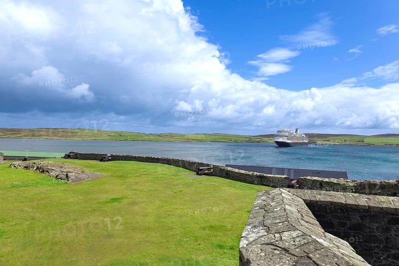 Lerwick, a coastal city in Shetland Scotland British Islands in England with scenic medieval houses