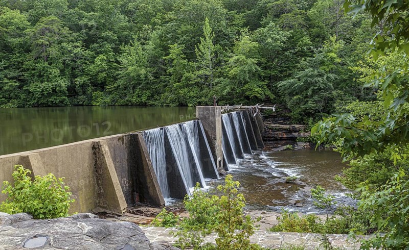 A. Miller dam on the Little River at Desoto State park near Mentone, Alabama