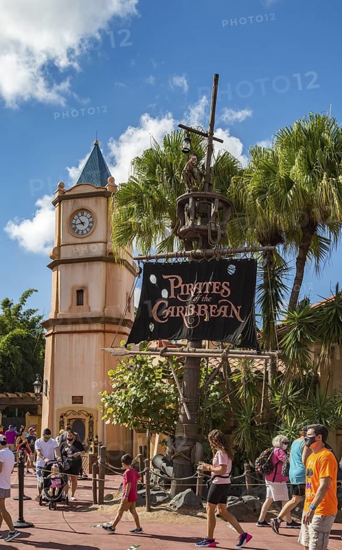 Enchanted Tiki Room attraction in the Adventure Land area of Magic Kingdom at Walt Disney World, Orlando, Florida