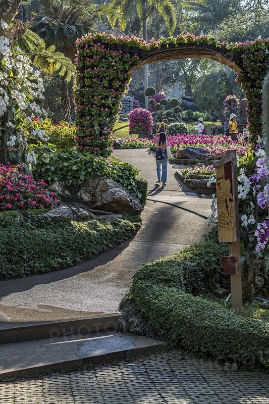 Mae Fah Luang Gardens within the Doi Tung tourist attraction in Chiang Rai, Thailand