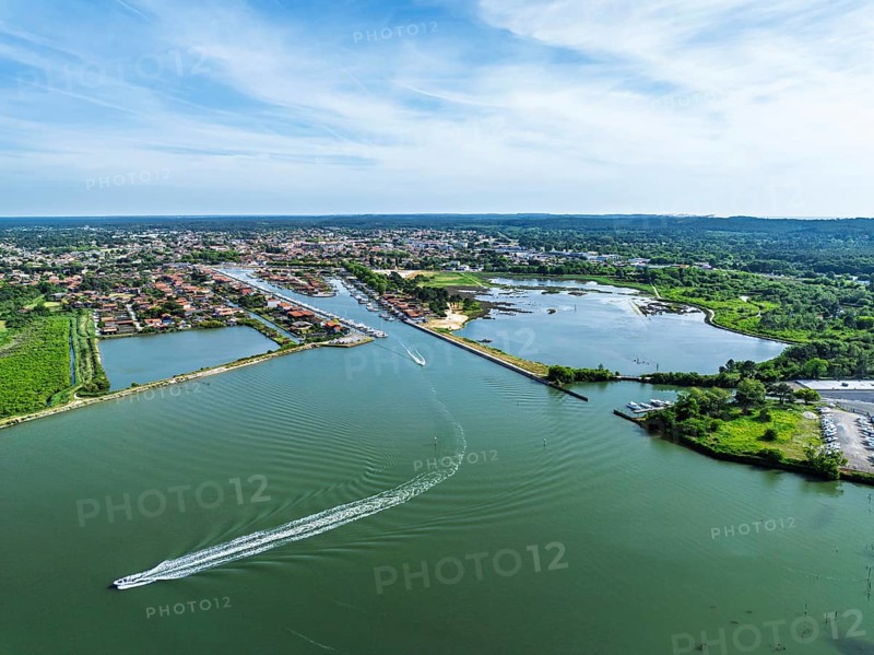La Teste-de-Buch from a drone, Arcachon, Gironde, France