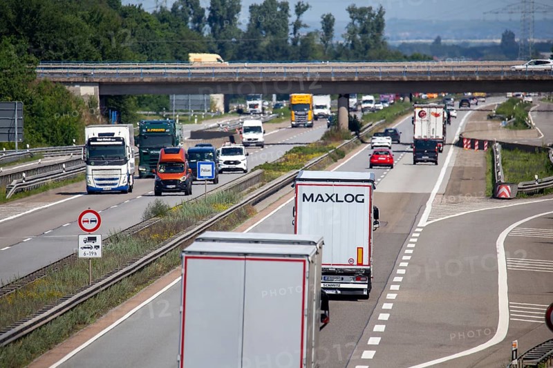 View of the 61 motorway near Ludwigshafen