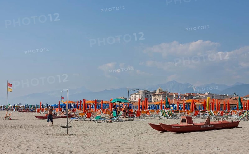 Viareggio beach, Versilia coast, Riviera, Tuscany, Italy