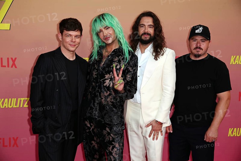 Band Tokio Hotel: Georg Listing, Bill Kaulitz, Tom Kaulitz and Gustav shepherd - Special Screening Netflix Series Kaulitz & Kaulitz Season 2, Delphi Filmpalast, Berlin, 12.6.25