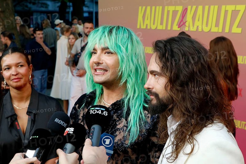 Bill Kaulitz and Tom Kaulitz at the special screening of Kaulitz & Kaulitz S2 at the Delphi Filmpalast in Berlin on 12 June 2025
