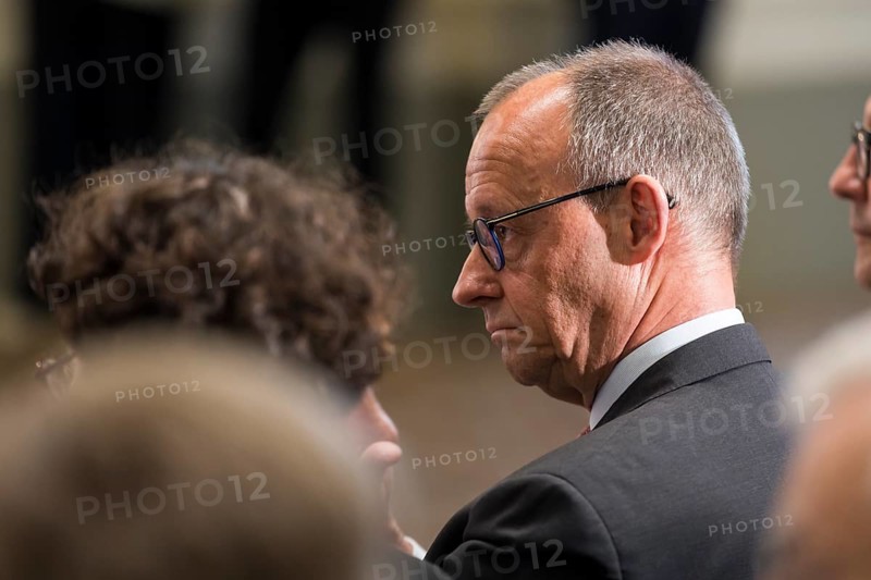 Friedrich Merz (Chancellor of the Federal Republic of Germany) at the presentation of the German National Prize 2025 in the Französische Friedrichstadtkirche, Berlin, on 10 June 2025