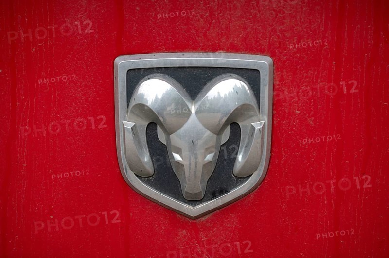 Sign of the US-American brand Ram Trucks, Bavaria, Germany