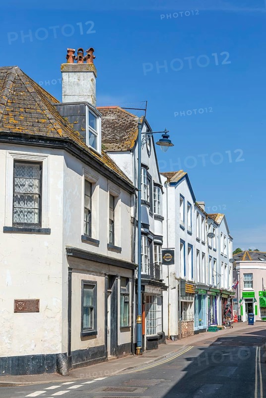 Historic buildings in Northumberland Place street, Teignmouth, south Devon, England, UK