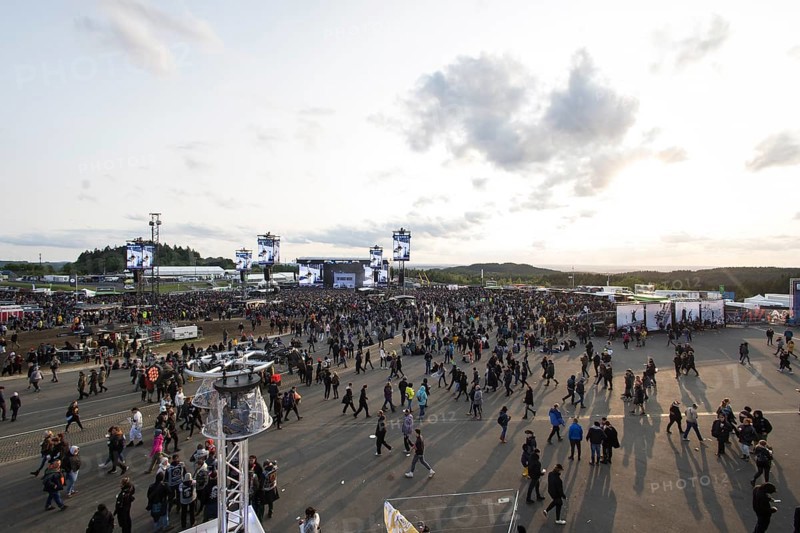 Festival area with Mandora Stage at the Rock am Ring Festival on Sunday, Nürburgring race track race track, 08.06.2025