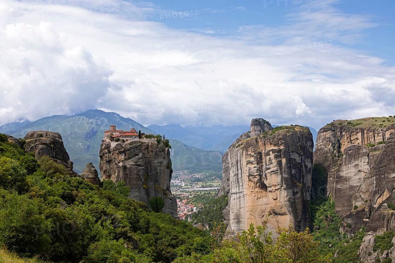 Agia Triada Monastery or Monastery of the Holy Trinity on a rock, Meteora Rocks and Monasteries, Kalambaka, Thessaly, Greece