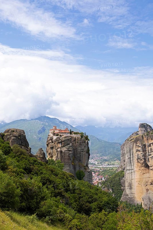 Agia Triada Monastery or Monastery of the Holy Trinity on a rock, Meteora Rocks and Monasteries, Kalambaka, Thessaly, Greece