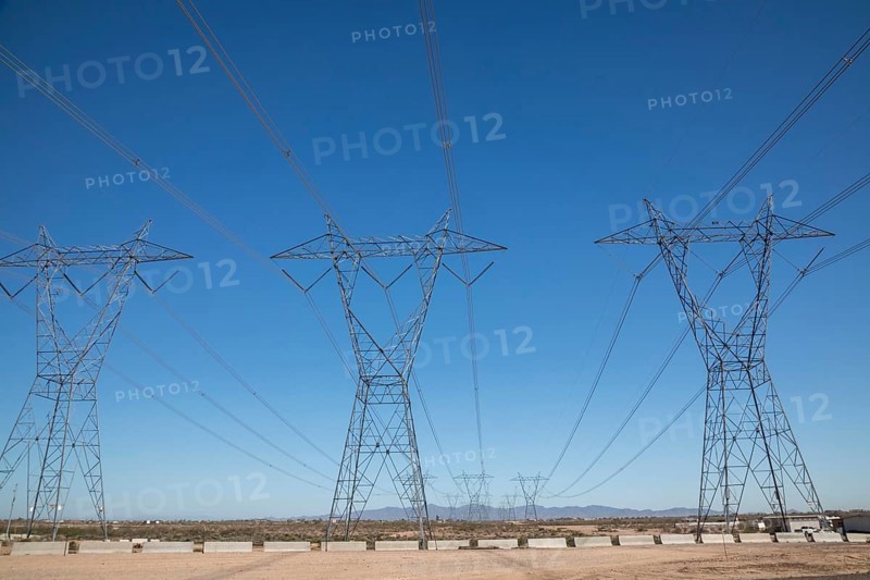 Tonopah, Arizona - Electrical transmission wires from the Palo Verde Nuclear Power Plant